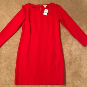 J.Crew Ponte Dress - Electric Red - Size XS - NWT